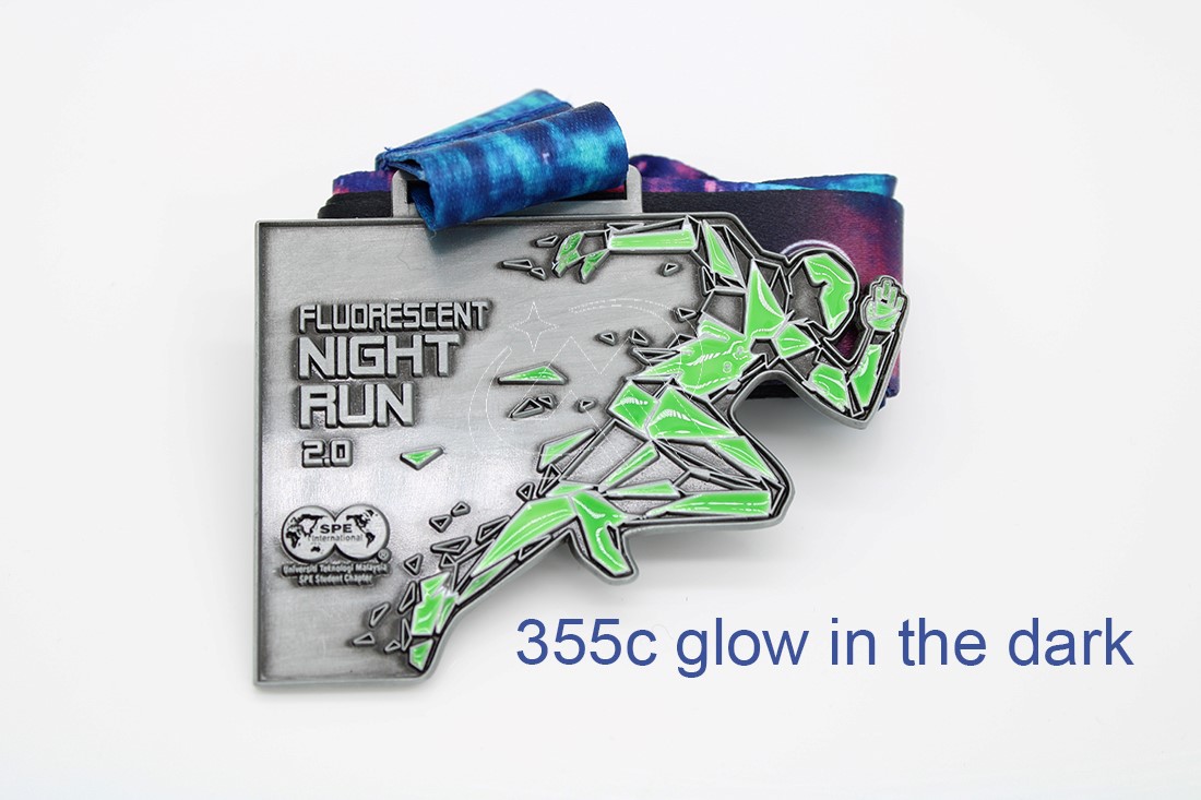 Custom Glow in the Dark Medals Fluorescent night run