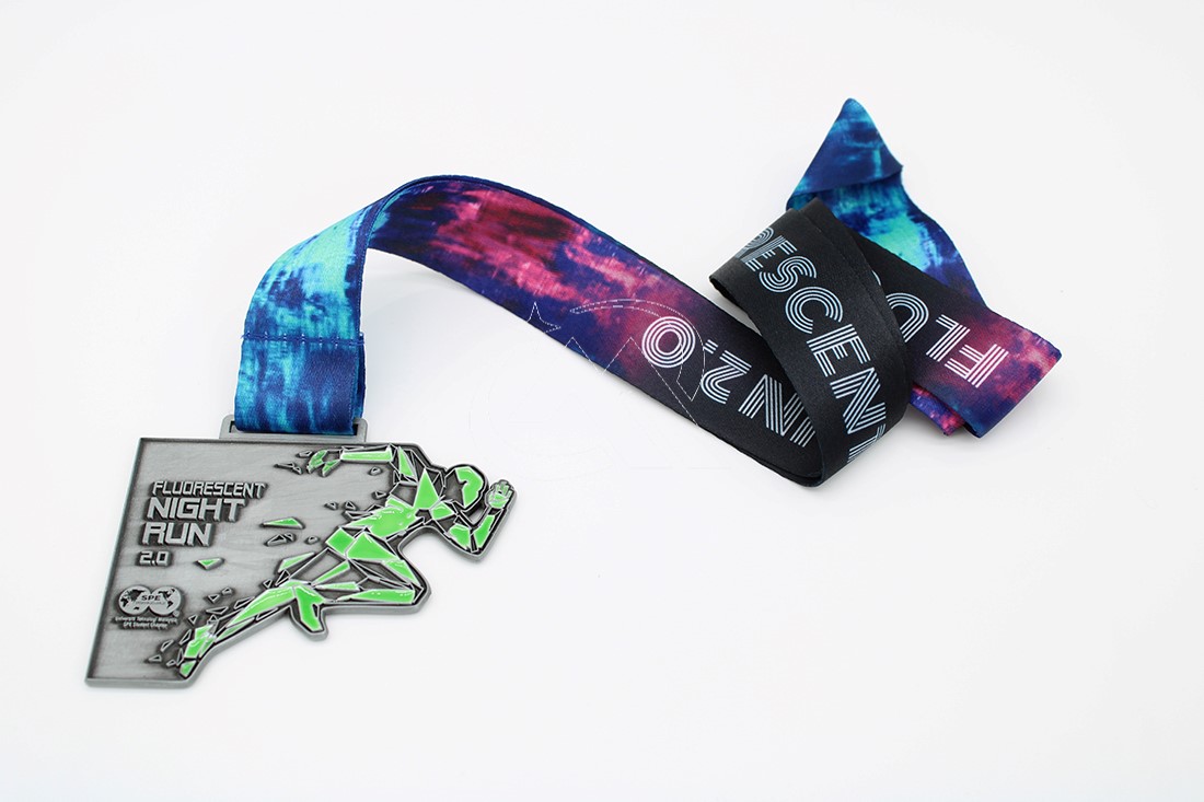 Custom Glow in the Dark Medals Fluorescent night run