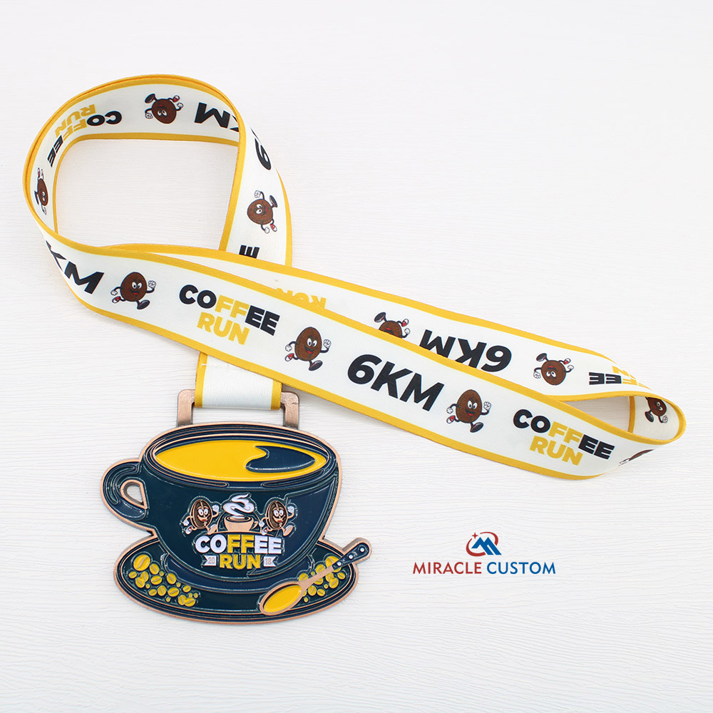 Custom Coffee Run 2018 6KM Fun Run Finisher Medals