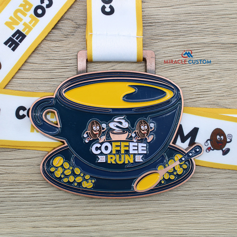 Custom Coffee Run 2018 6KM Fun Run Finisher Medals