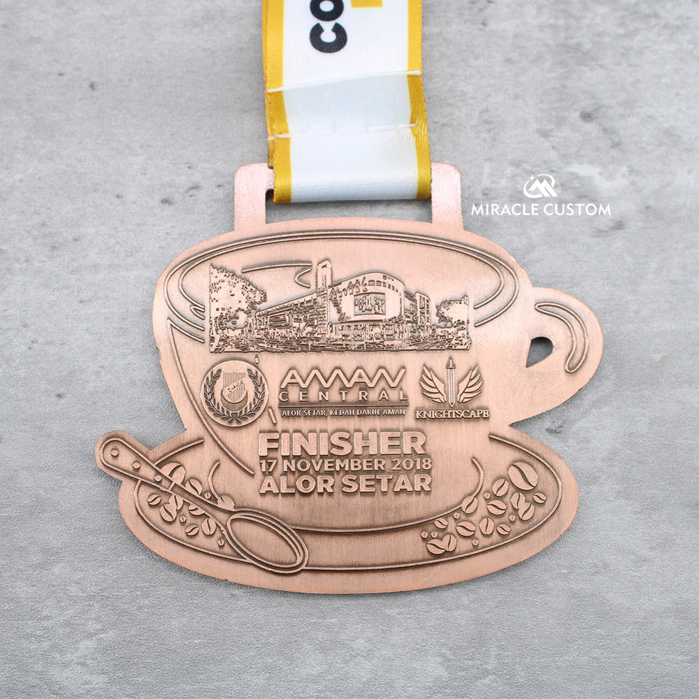 Custom Coffee Run 2018 6KM Fun Run Finisher Medals