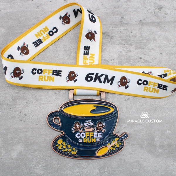 Custom Coffee Run 2018 6KM Fun Run Finisher Medals