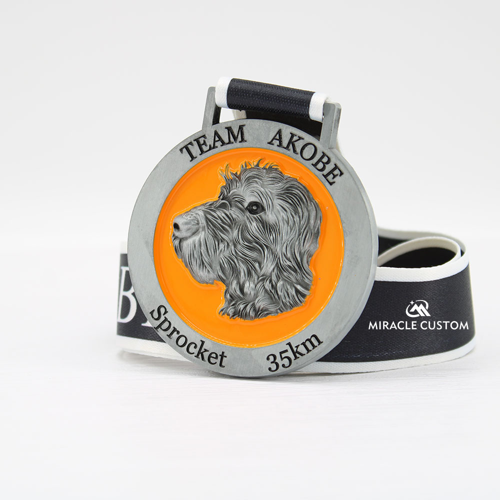 Custom Team AKobE Marathon Sprocket 35KM Finisher Medals