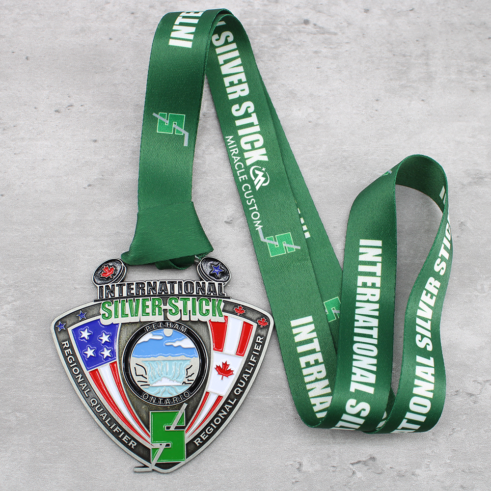 Custom Regional Silver Stick Tournament Championship Medals