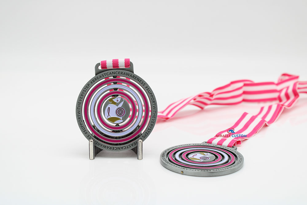 breast cancer awareness spin medals