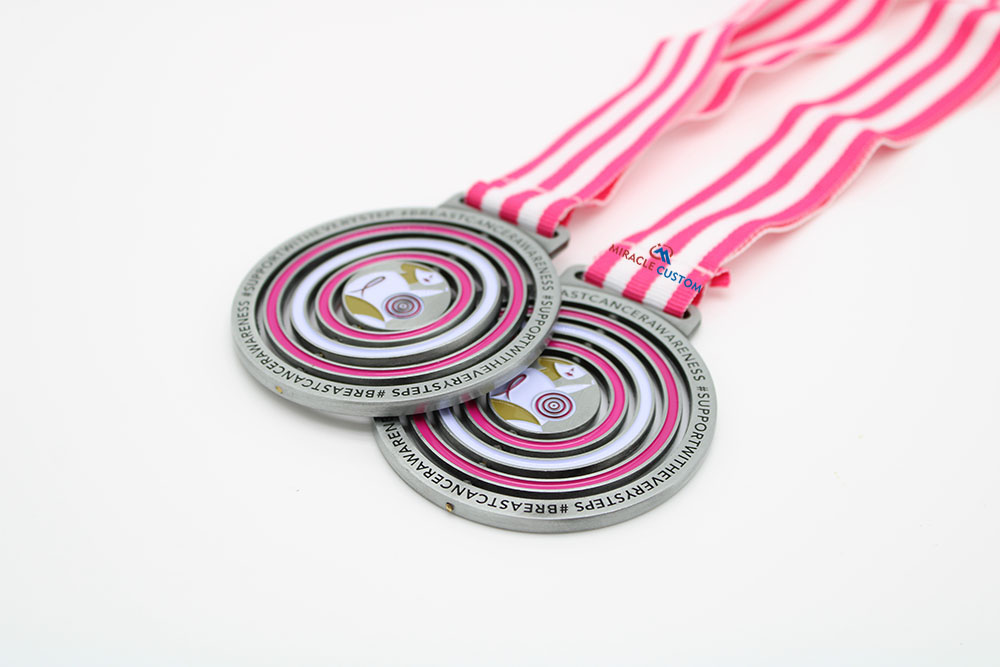 breast cancer awareness spin medals