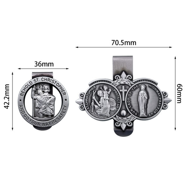 Wholesale Saint Christopher Visor Clip