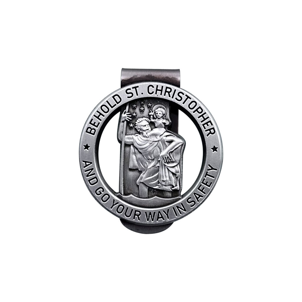 Wholesale Saint Christopher Visor Clip