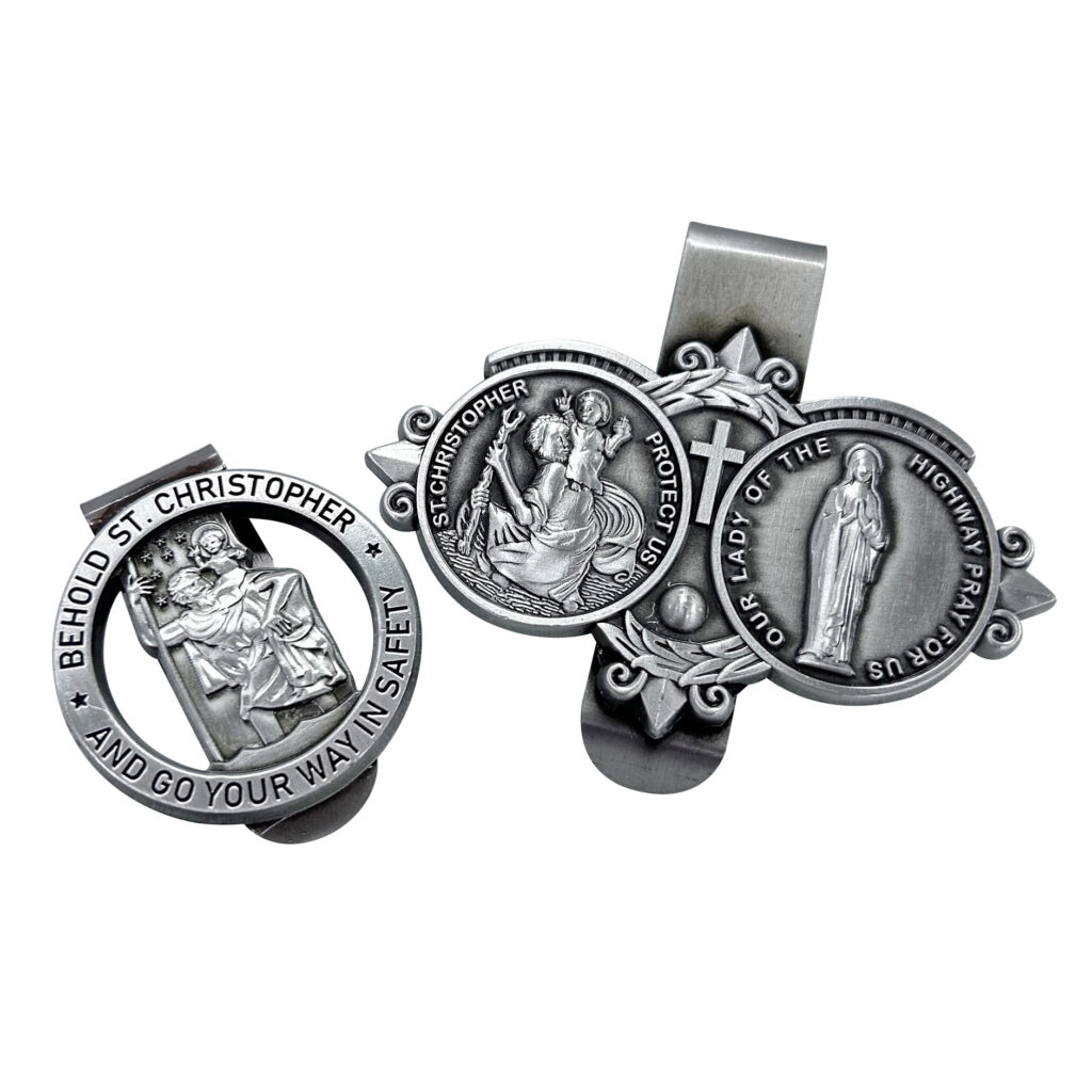 Wholesale Saint Christopher Visor Clip