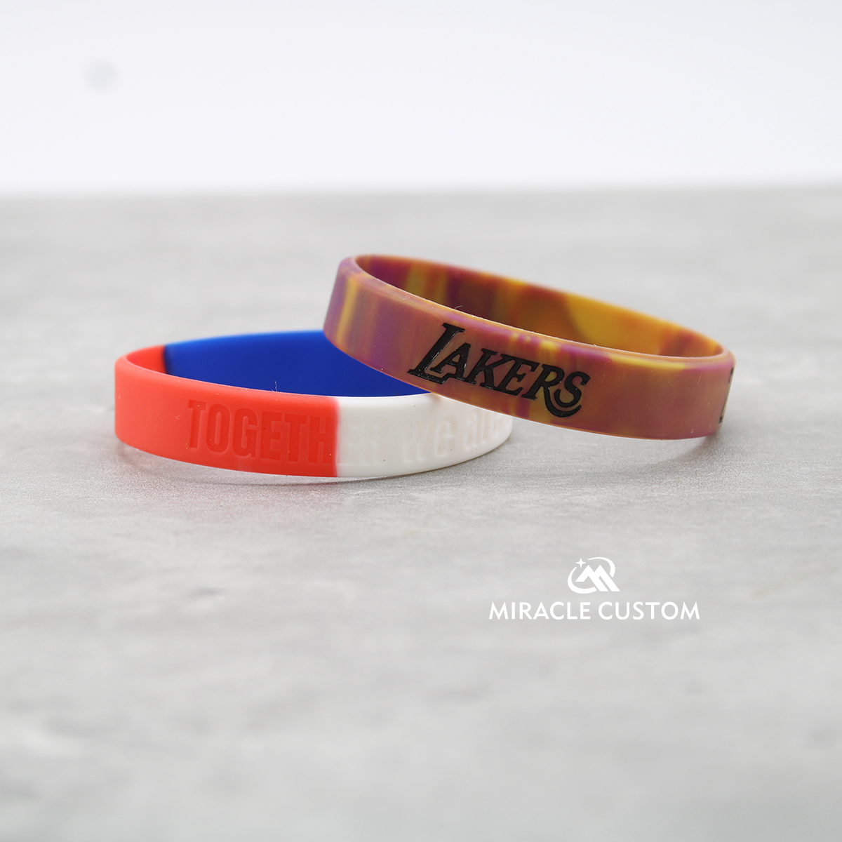 Custom Segmented Silicone Wristbands