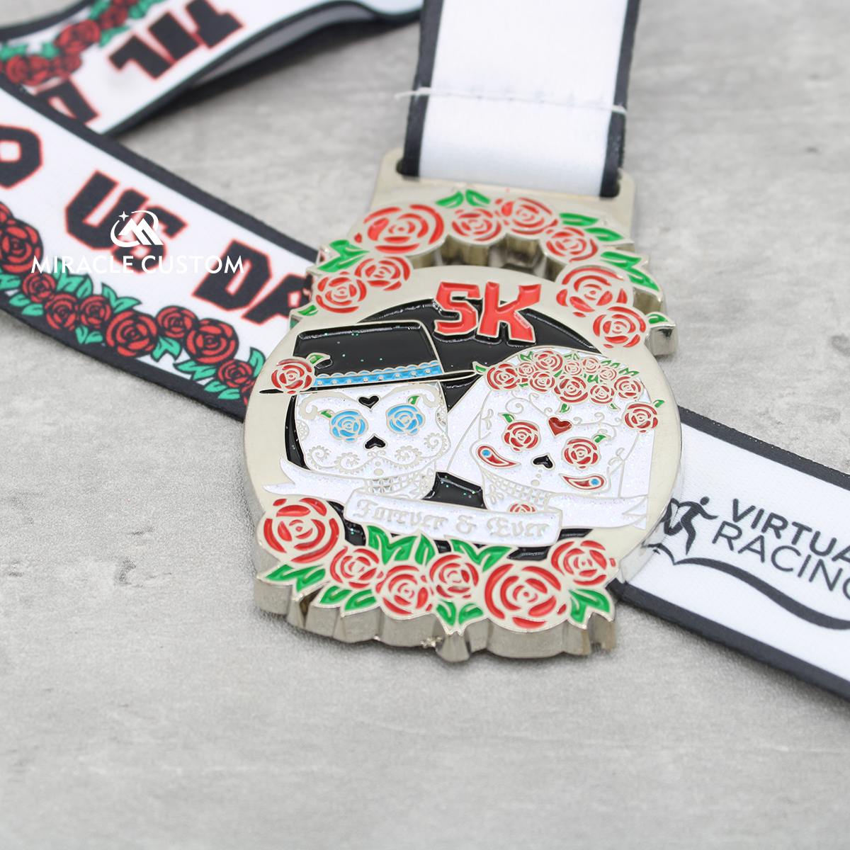 Custom Shiny Finish Glitter Medals