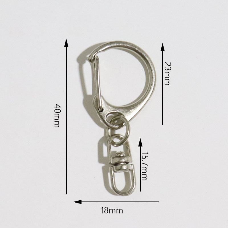 Wholesale 23mm Lobster Clasps with Chain C buckle Snap Hook Swivel Keychains